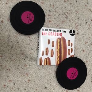 Drink Coaster Set Vinyl Record  “50,000 Fans” NWT